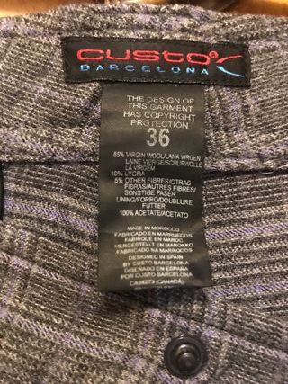 Pantaloni lana Custo Barcelona grigi