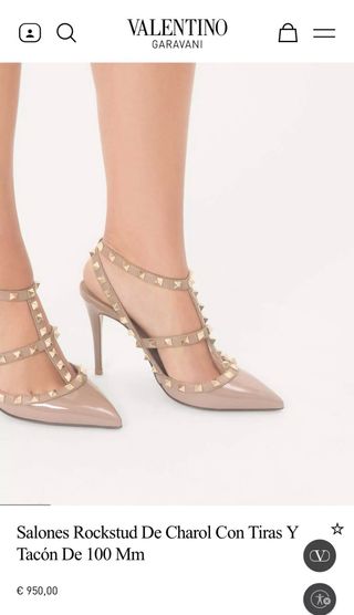Tacchi Valentino Garavani Rockstud Dorati