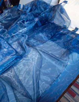 Tenda blu trasparente tre teli