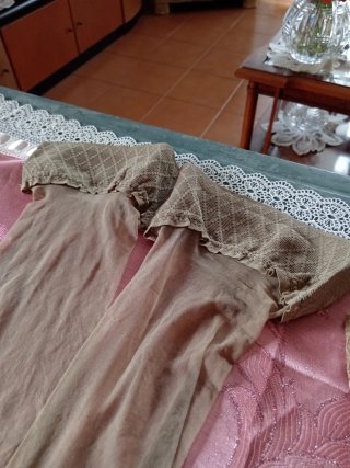 2 paia calze autoreggenti pizzo vintage