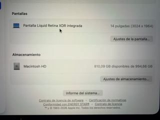 MacBook Pro 14 M1 Pro 16GB 1TB SSD Plata