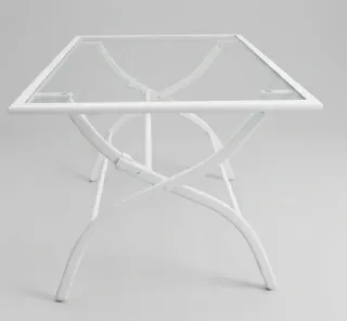 Mesa Terraza Plegable Cristal y Metal