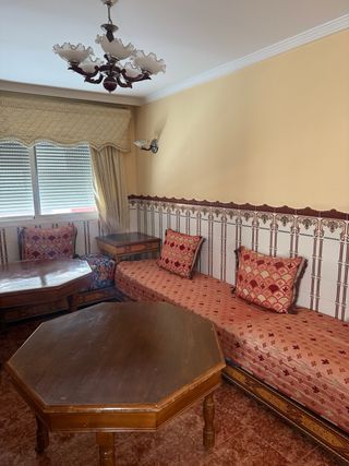 Salón completo madera y tela
