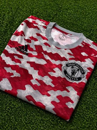 Maglia Manchester United Adidas Camo Rossa Bianca