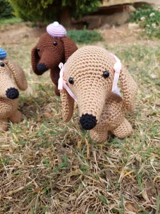 Perros salchichas amigurumi