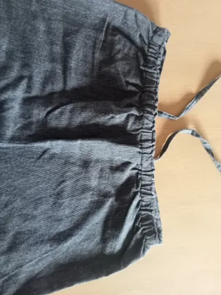Pantaloni donna lino e cotone grigio