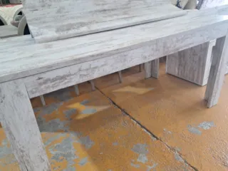 Conjunto Salón Comedor Rústico Blanco
