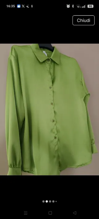 Camicia oversize viscosa e seta taglia unica