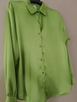 Camicia oversize viscosa e seta taglia unica