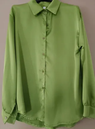Camicia oversize viscosa e seta taglia unica