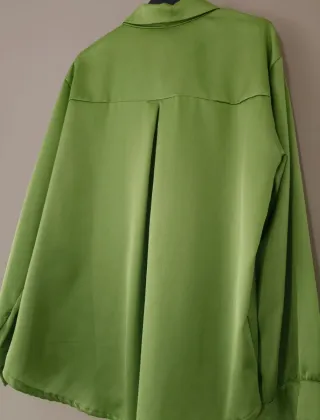Camicia oversize viscosa e seta taglia unica