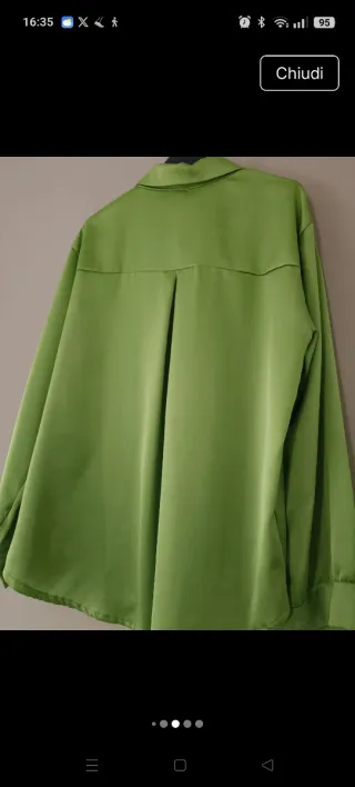Camicia oversize viscosa e seta taglia unica