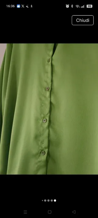 Camicia oversize viscosa e seta taglia unica