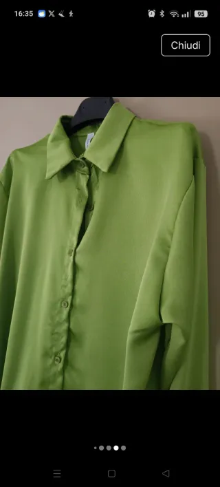 Camicia oversize viscosa e seta taglia unica