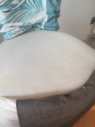 Silla estilo Luis XVI madera y tela