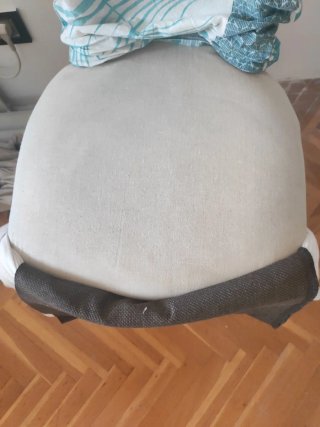Silla estilo Luis XVI madera y tela