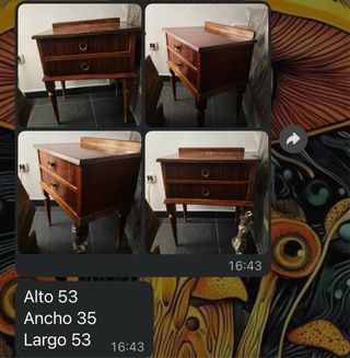 Mesilla de noche de madera