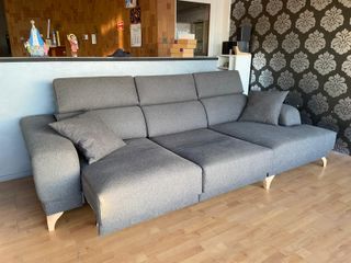 Sofá con chaiselongue 3pl  294cm