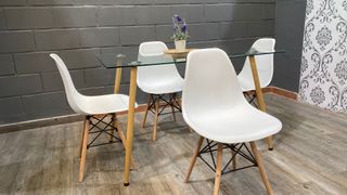 Mesa Comedor Cristal y Madera