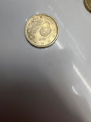 Moneda 20 céntimos España Cervantes 1999