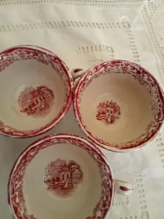 Antiguas Tazas Pickman Porcelana