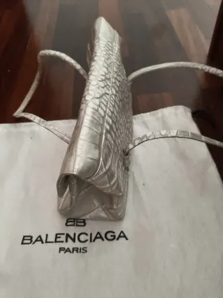 Bolso Balenciaga Piel Coco Vintage Plata