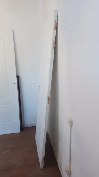Puerta interior blanca madera maciza 72 cm