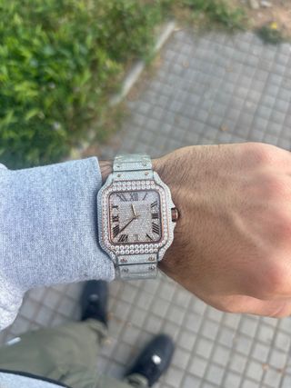 Reloj Moissanite Plateado y rosado