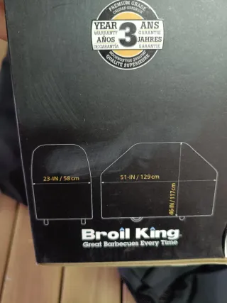Broil King 67470 Select Cover 129 cm, Color Negro