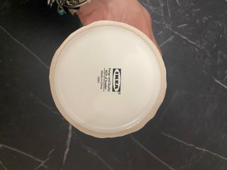 Vaso Ceramica Ikea Bianco Floreale