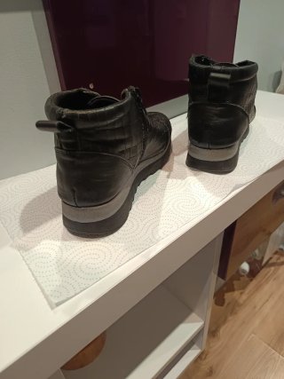 Botines piel negros mujer