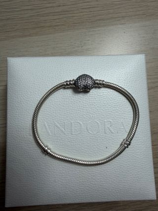 Pulsera Pandora Corazón Brillante Plata