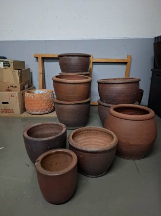 Macetas de barro cocido 40 cm resistentes