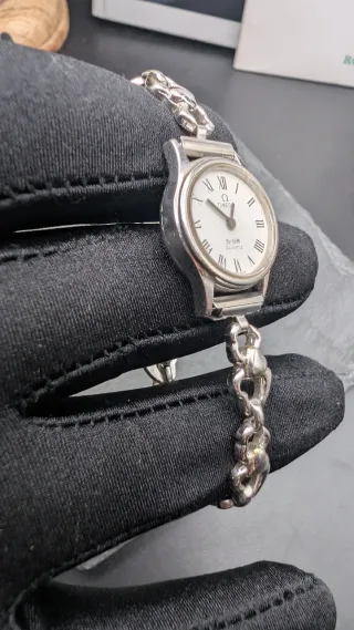 Omega De Ville Bracciale Cuoricini Argento