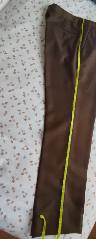 Pantalón de vestir marrón con pinzas