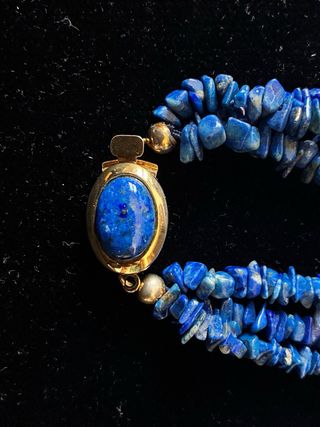 Collana Lapis Lazuli Multi-filo con Chiusura