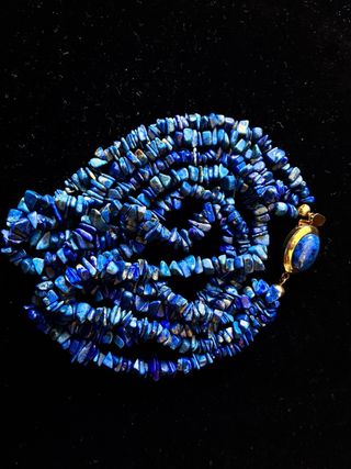 Collana Lapis Lazuli Multi-filo con Chiusura