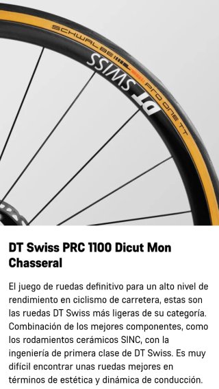 Ruedas Carbono DT Swiss escaladoras tope de gama.