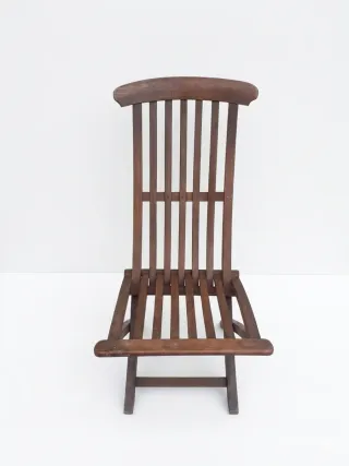 Sedia pieghevole vintage legno massello anni 50-70
