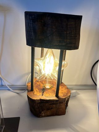 Lampada in Ulivo Fatta a Mano