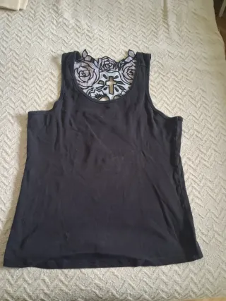 Camiseta Hell Bunny Calavera Rosas XL