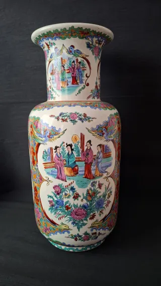 JARRÓN VINTAGE PORCELANA CHINA