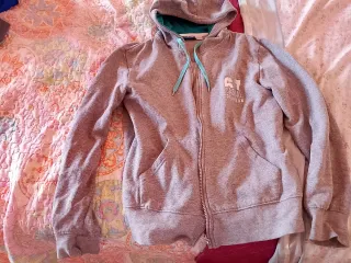 Sudadera con capucha gris talla S