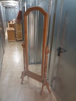 Espejo de pie madera pino cuerpo entero