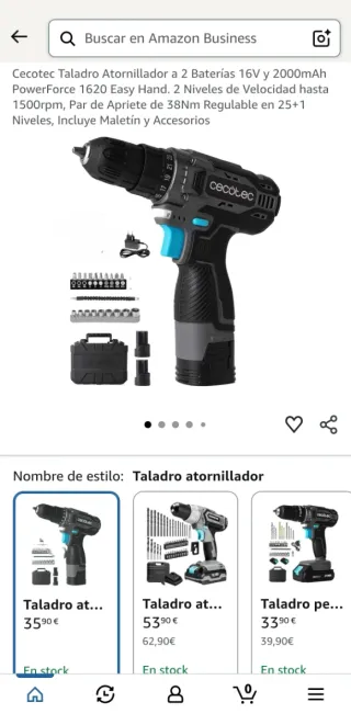 Taladro Atornillador Cecotec con Accesorios