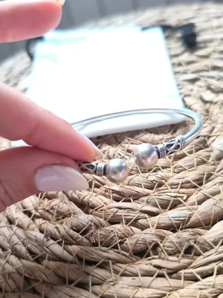 Pulsera de plata con bolas