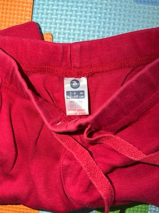 Pantalón chándal bebé rojo