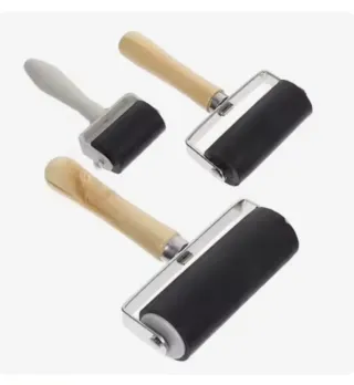 Rodillos para impresión con mango de madera nuevo!
