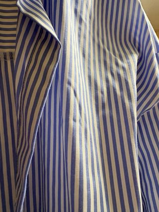 Camisa Zara Rayas Azul y Blanco