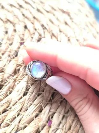 Anillo Plata Piedra Luna